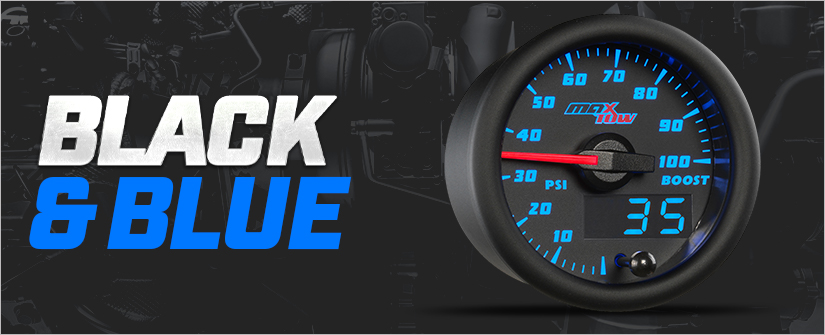 Black & Blue MaxTow Double Vision Gauge Series