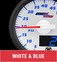 White & Blue Double Vision Gauge Series