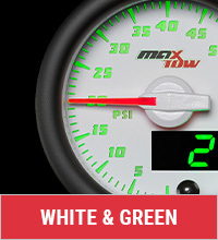 White & Green Double Vision Gauge Series