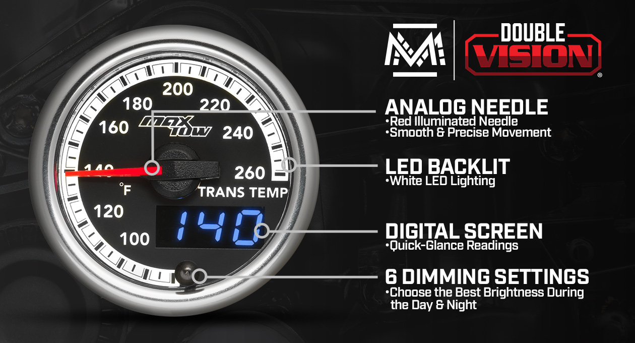 MaxTow Match 4th Gen Cummins Transmission Temperature Gauge