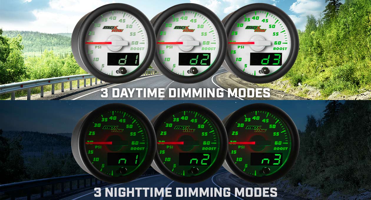 MaxTow White & Green Dimming Modes